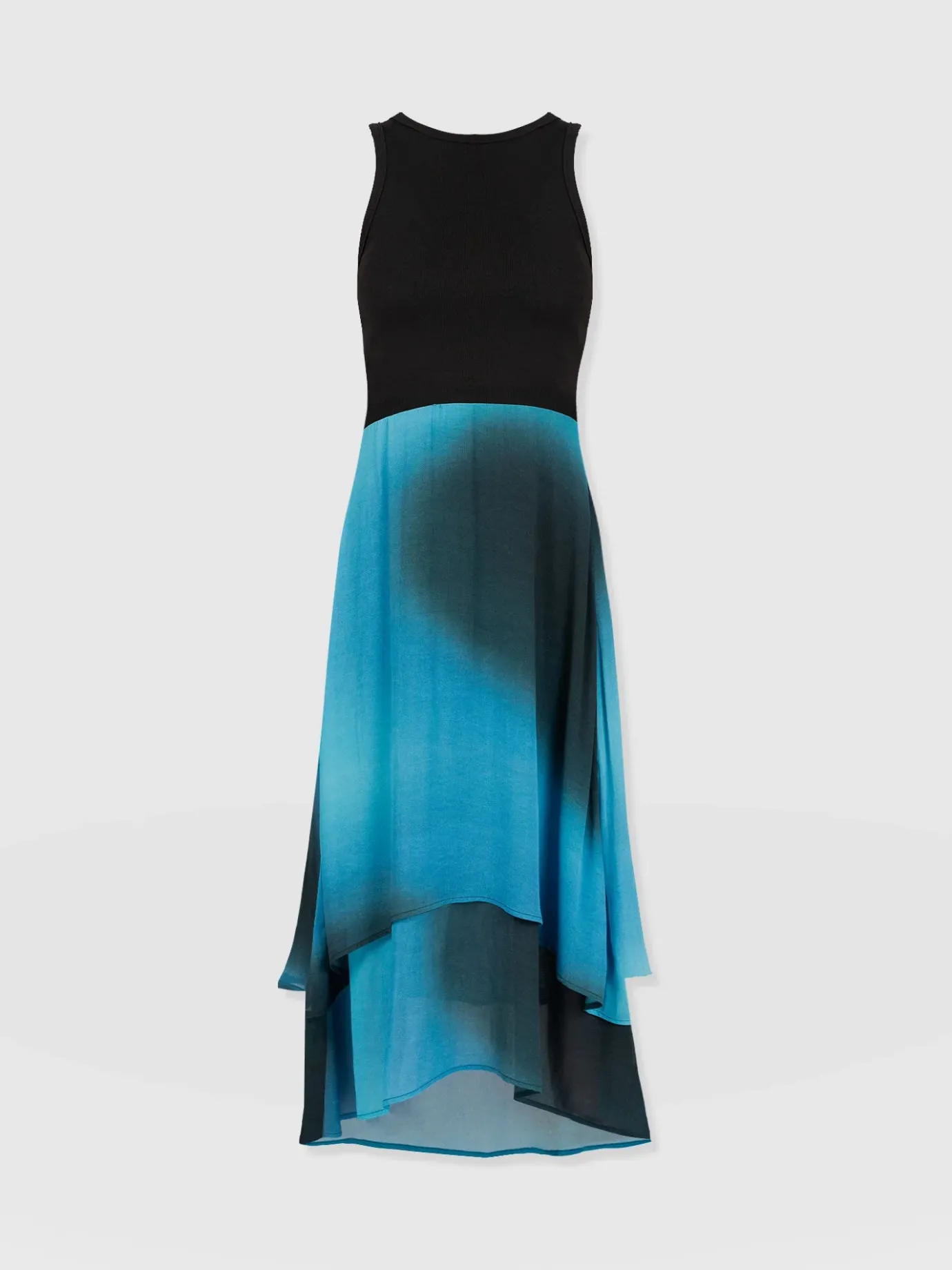 Dresses|Saint and Sofia Etta Layered Dress - Blue coral