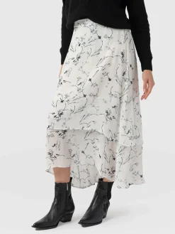 Skirts|Saint and Sofia Etta Layered Skirt - White Floral