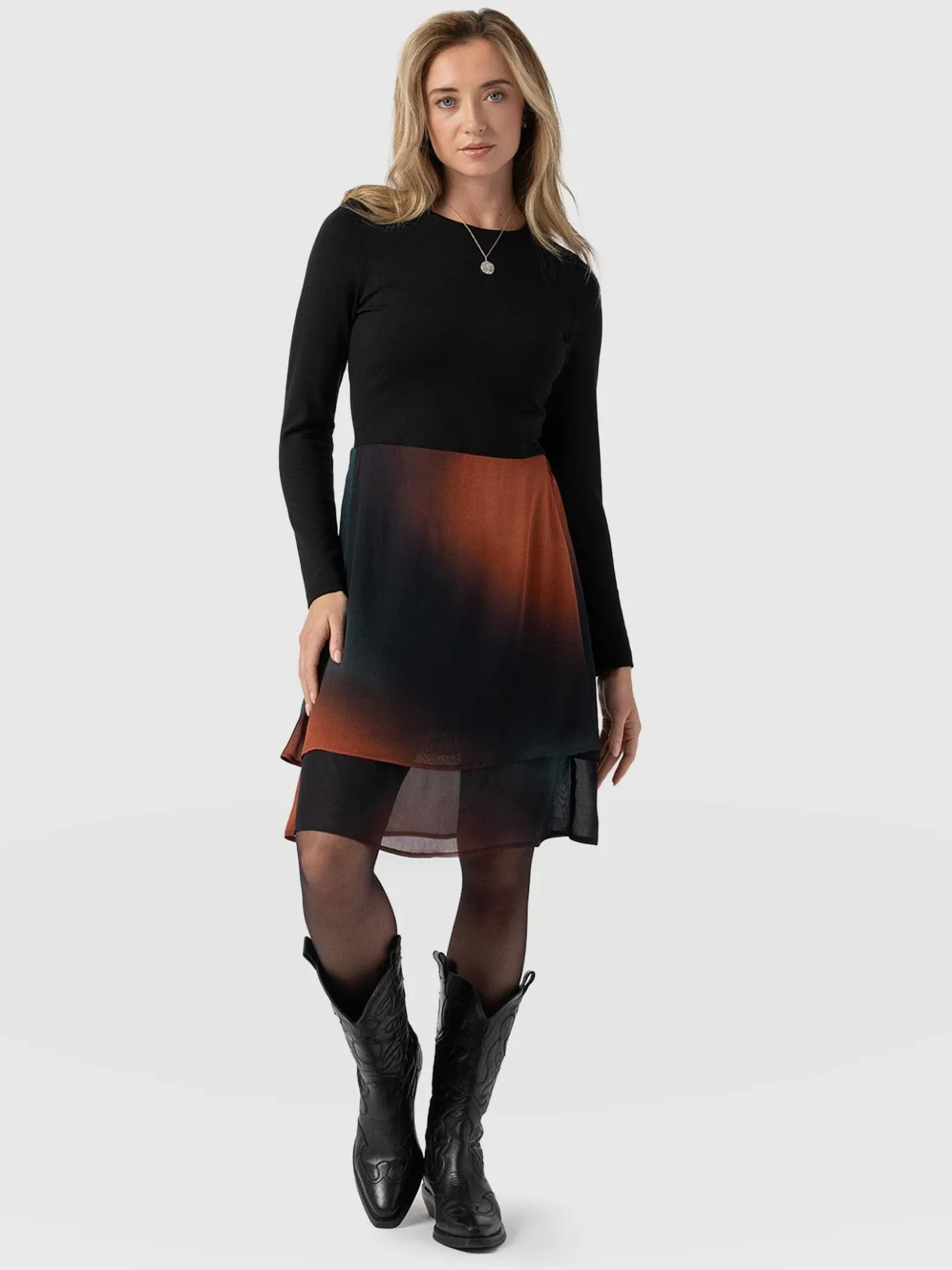 Dresses|Saint and Sofia Etta Mini Layered Dress - Orange Coral