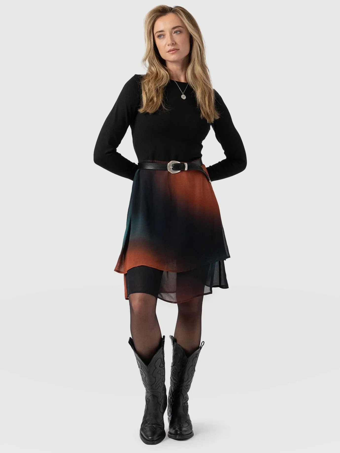 Dresses|Saint and Sofia Etta Mini Layered Dress - Orange Coral