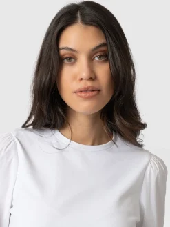 Blouses & Shirts|Saint and Sofia Eva Mock Shirt - White