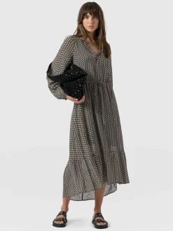 Dresses|Saint and Sofia Evelyn High Low Dress - Monochrome Wave