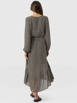 Dresses|Saint and Sofia Evelyn High Low Dress - Monochrome Wave