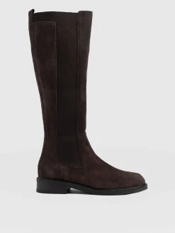 Boots|Leather|Saint and Sofia Evelyn Knee High Boot - Brown