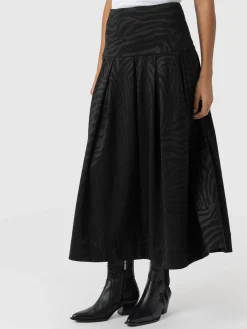 Skirts|Saint and Sofia Everly Pleated Skirt - Black Zebra