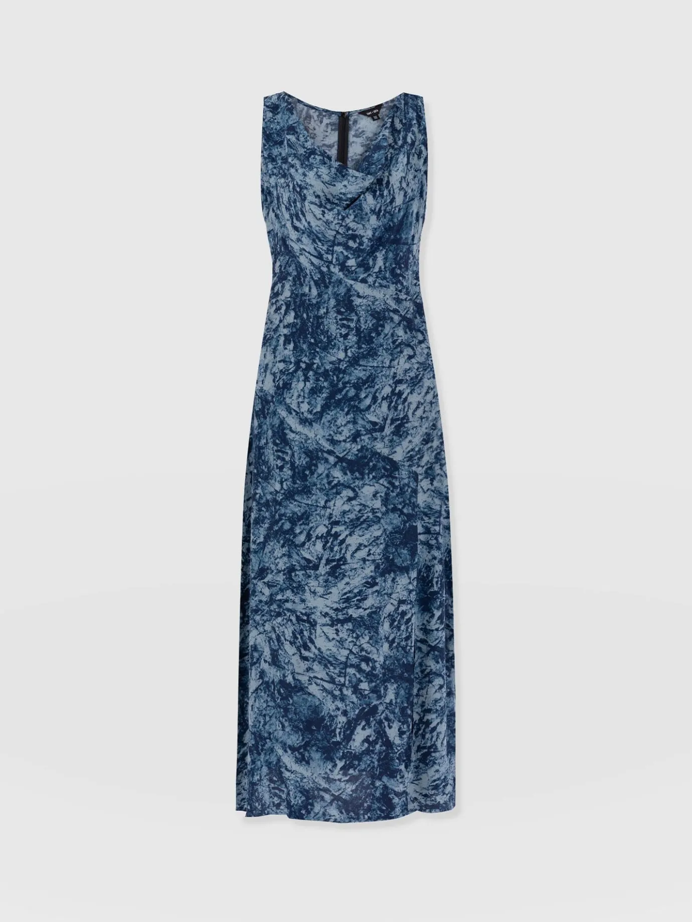 Dresses|Saint and Sofia Faye Cowl Neck Dress - Blue Marble
