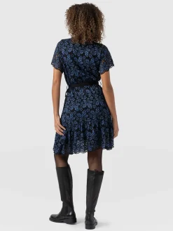 Dresses|Saint and Sofia Fearne Lace Mini Dress - Blue/Black