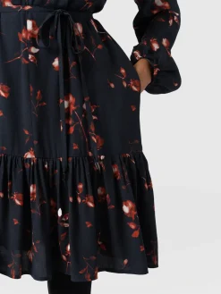 Dresses|Saint and Sofia Fia Mini Tiered Dress - Dark Roses