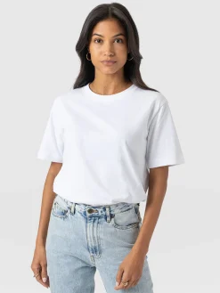 T-shirts & Tanks|Saint and Sofia Finsbury Crew Neck Tee - White