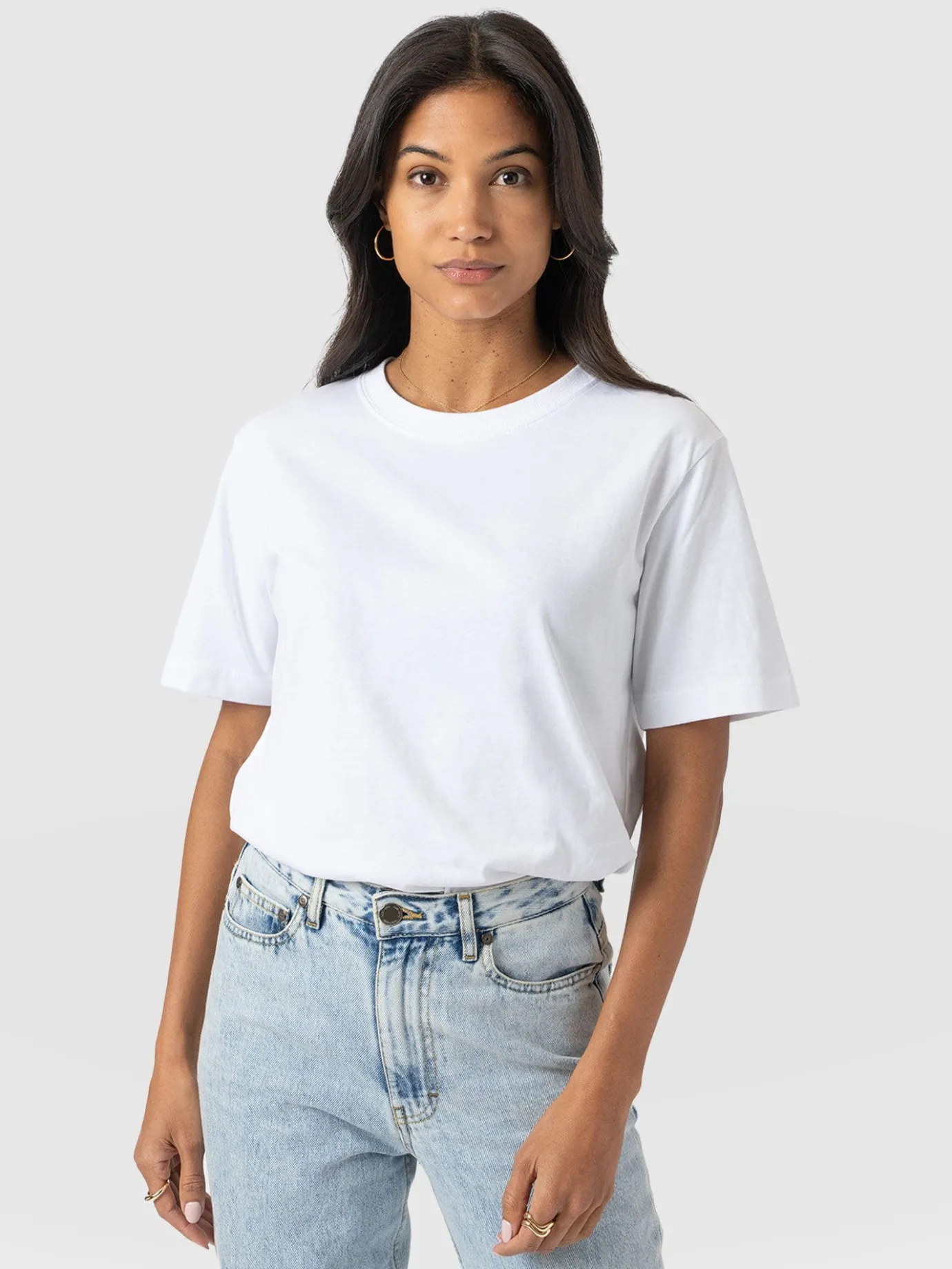 T-shirts & Tanks|Saint and Sofia Finsbury Crew Neck Tee - White