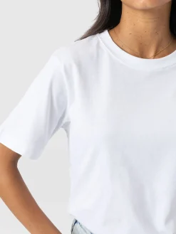 T-shirts & Tanks|Saint and Sofia Finsbury Crew Neck Tee - White