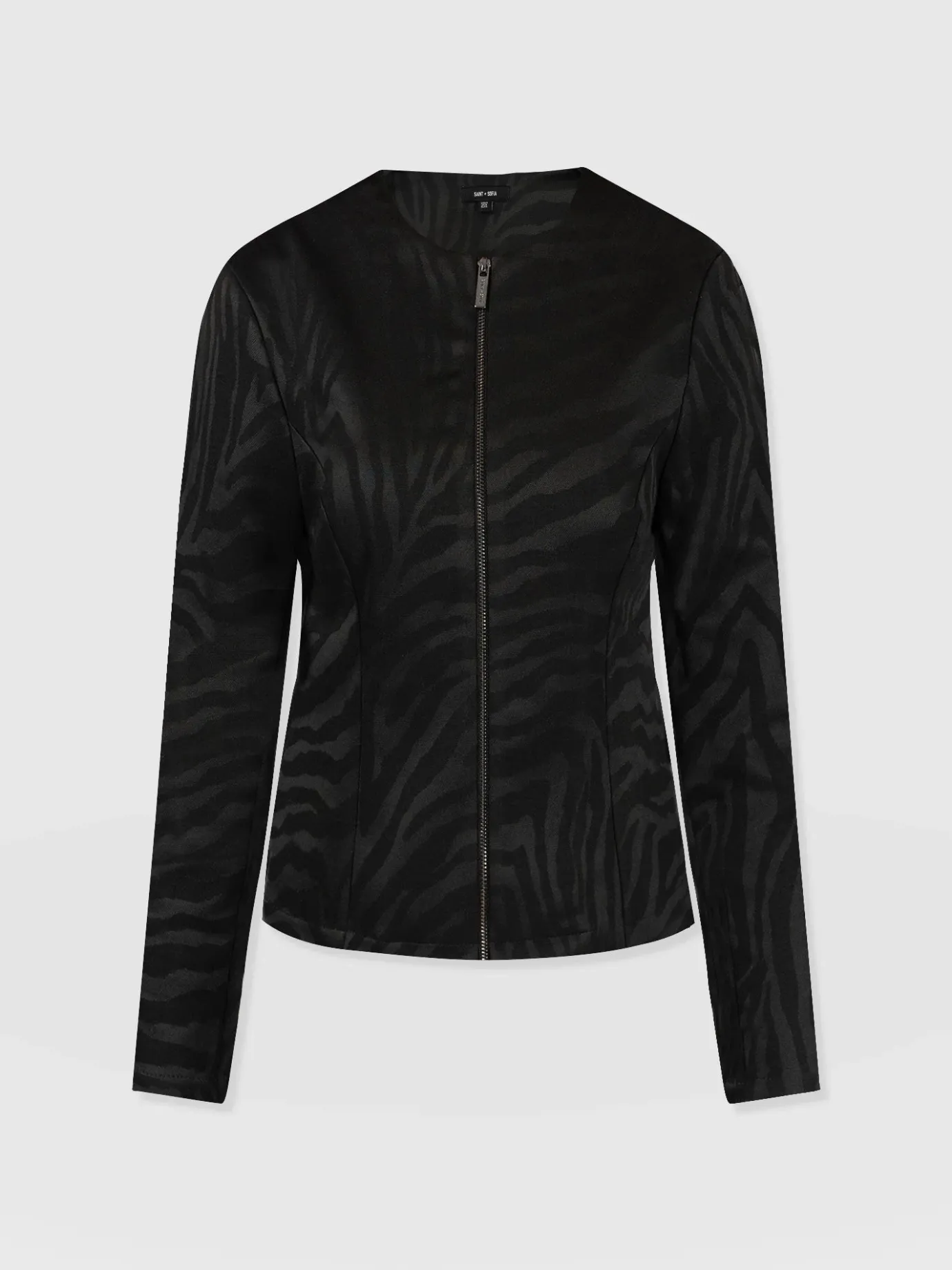 Coats & Jackets|Saint and Sofia Florence Jacket - Black Zebra