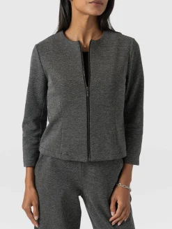 Coats & Jackets|Saint and Sofia Florence Jacket - Grey Twill
