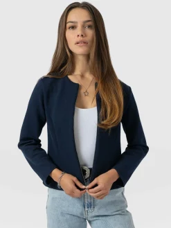 Coats & Jackets|Saint and Sofia Florence Jacket - Navy Twill