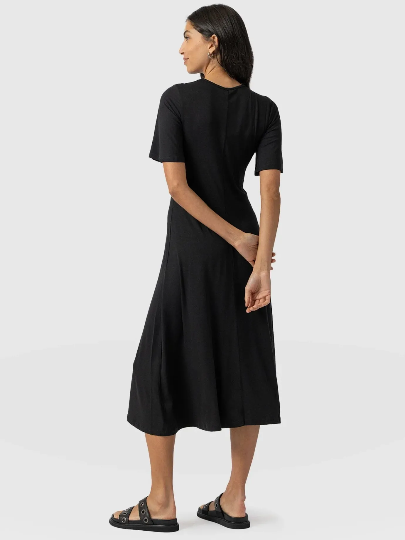 Dresses|Saint and Sofia Freya Tie Dress - Black