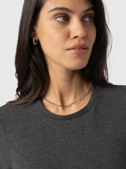 T-shirts & Tanks|Saint and Sofia Glen Crew Neck Tee - Charcoal
