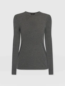 T-shirts & Tanks|Saint and Sofia Glen Crew Neck Tee - Charcoal