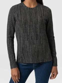 T-shirts & Tanks|Saint and Sofia Glen Crew Neck Tee - Grey/Black