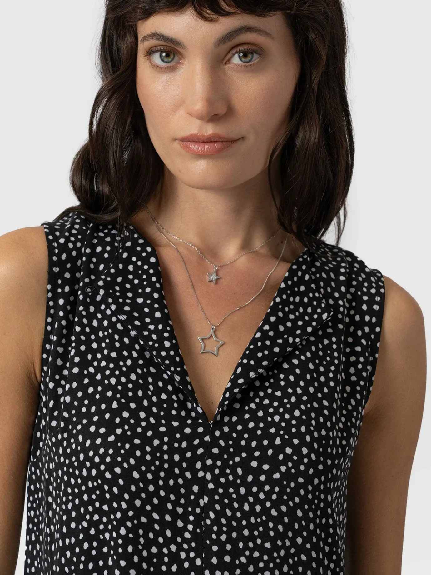 Dresses|Saint and Sofia Greenwich Dress - Black Spot Tencel