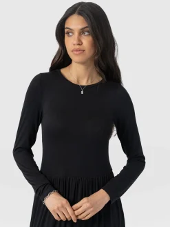Dresses|Saint and Sofia Greenwich Dress Long Sleeve - Black