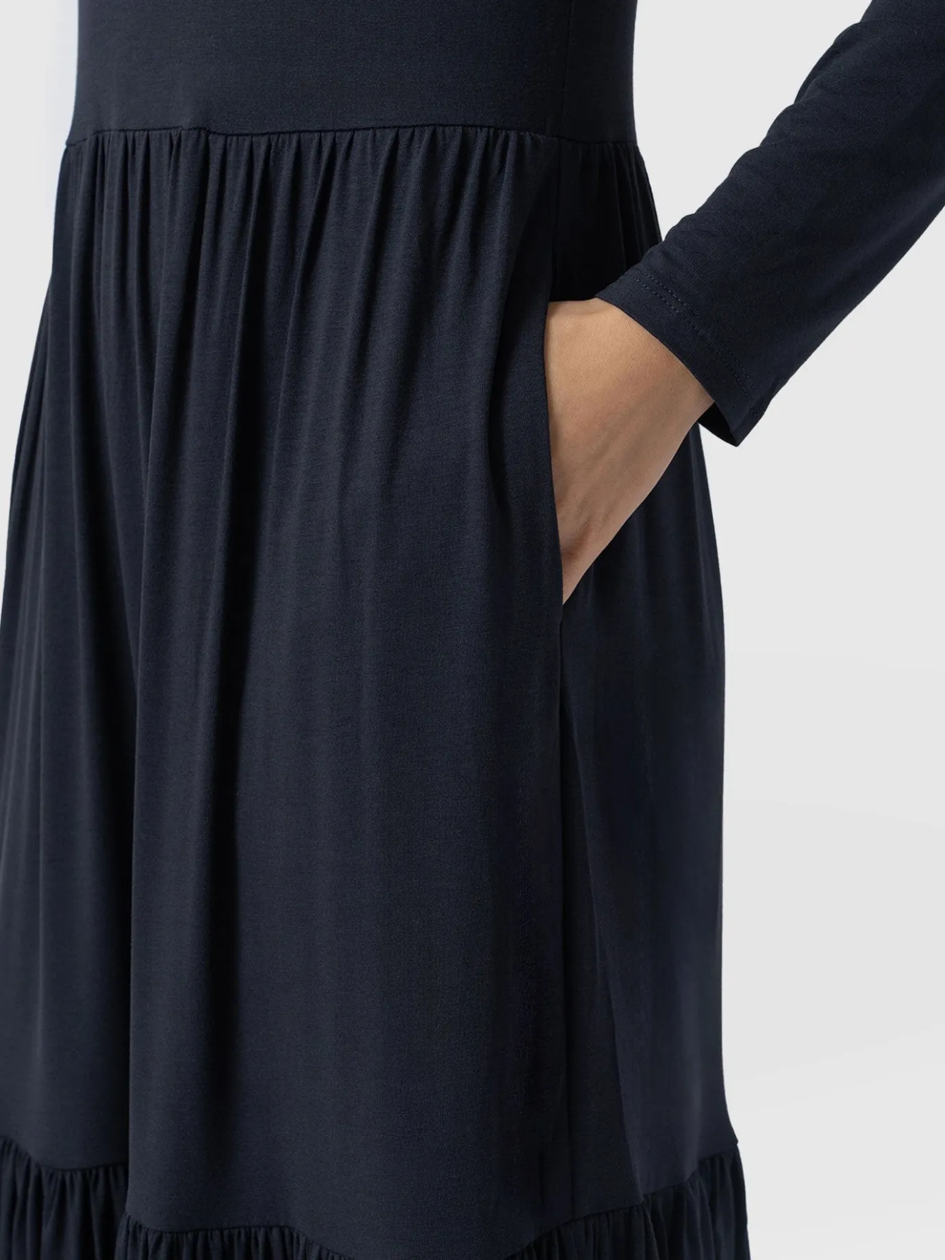 Dresses|Saint and Sofia Greenwich Dress Long Sleeve - Navy