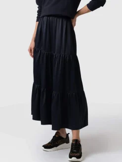 Skirts|Saint and Sofia Greenwich Skirt - Navy Viscose