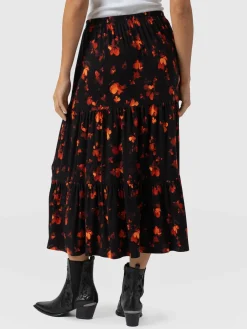 Skirts|Saint and Sofia Greenwich Skirt - Red Aurora