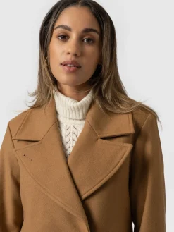 Coats & Jackets|Saint and Sofia Halcyon Coat - Camel