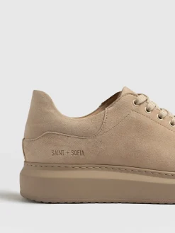 Sneakers|Shoes|Saint and Sofia Hampstead Sneaker - Camel Suede