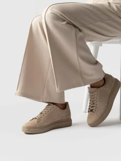 Sneakers|Shoes|Saint and Sofia Hampstead Sneaker - Camel Suede