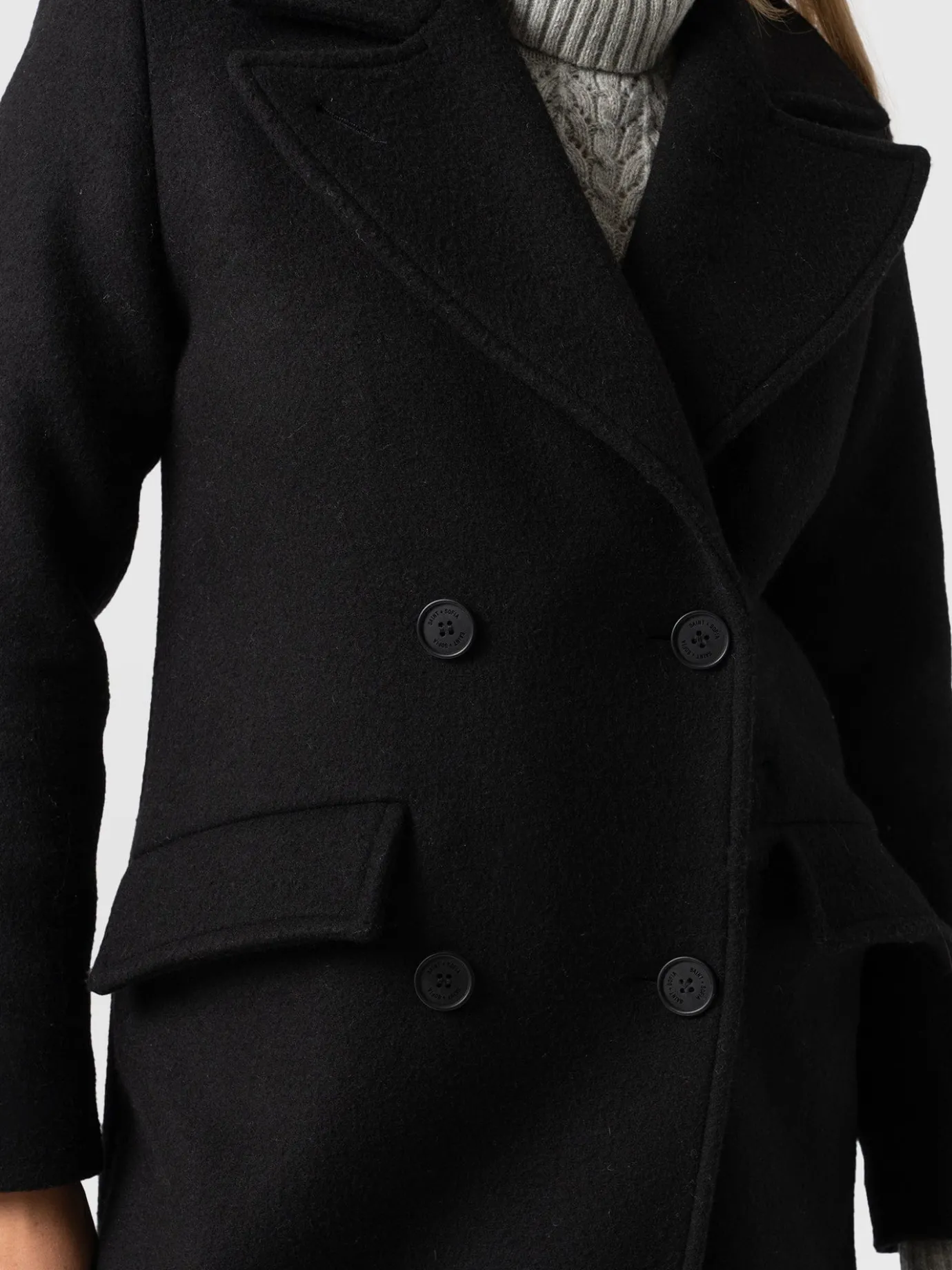 Coats & Jackets|Saint and Sofia Hampton Coat - Black