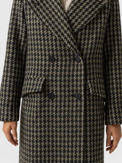 Coats & Jackets|Saint and Sofia Hampton Coat - Olive Houndstooth