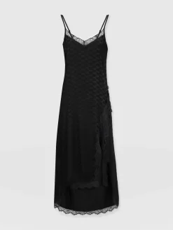 Dresses|Saint and Sofia Harper Lace Cami Dress - Black Jacquard