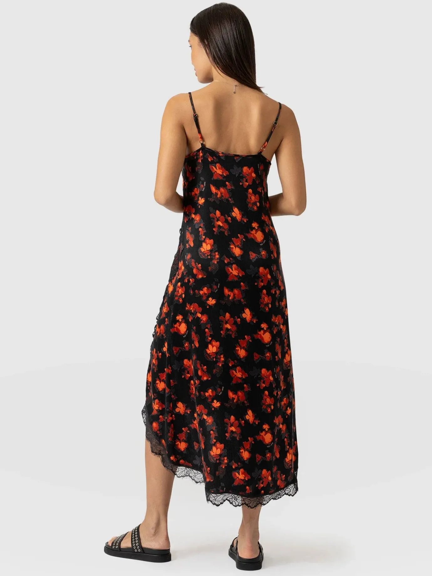 Dresses|Saint and Sofia Harper Lace Cami Dress - Red Aurora