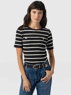 T-shirts & Tanks|Saint and Sofia Helena Tee - Stripe