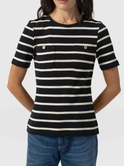 T-shirts & Tanks|Saint and Sofia Helena Tee - Stripe