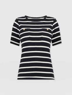 T-shirts & Tanks|Saint and Sofia Helena Tee - Stripe
