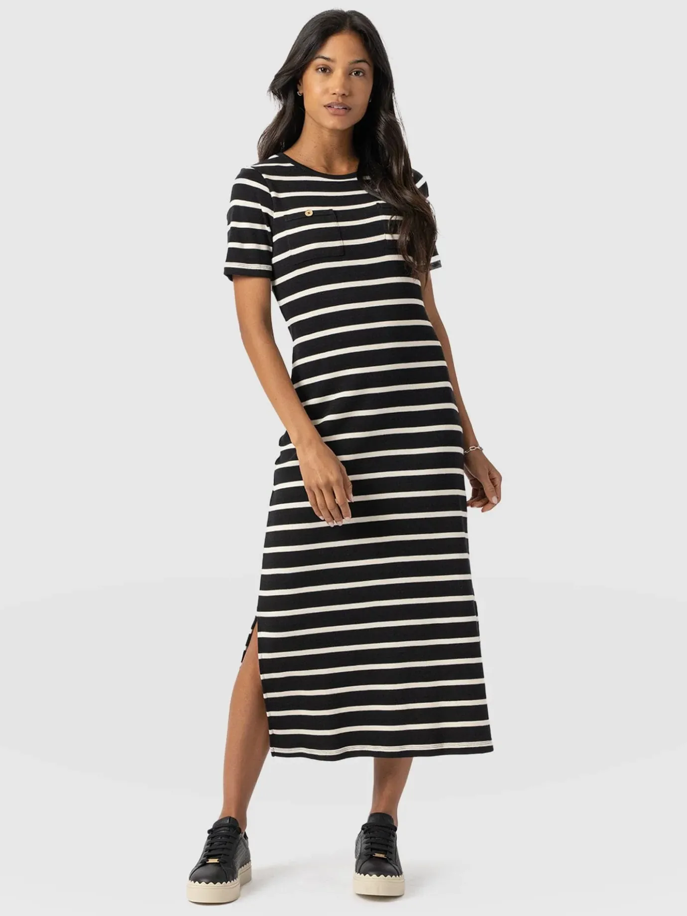 Dresses|Saint and Sofia Helena T-Shirt Dress - Stripe