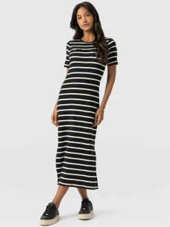 Dresses|Saint and Sofia Helena T-Shirt Dress - Stripe