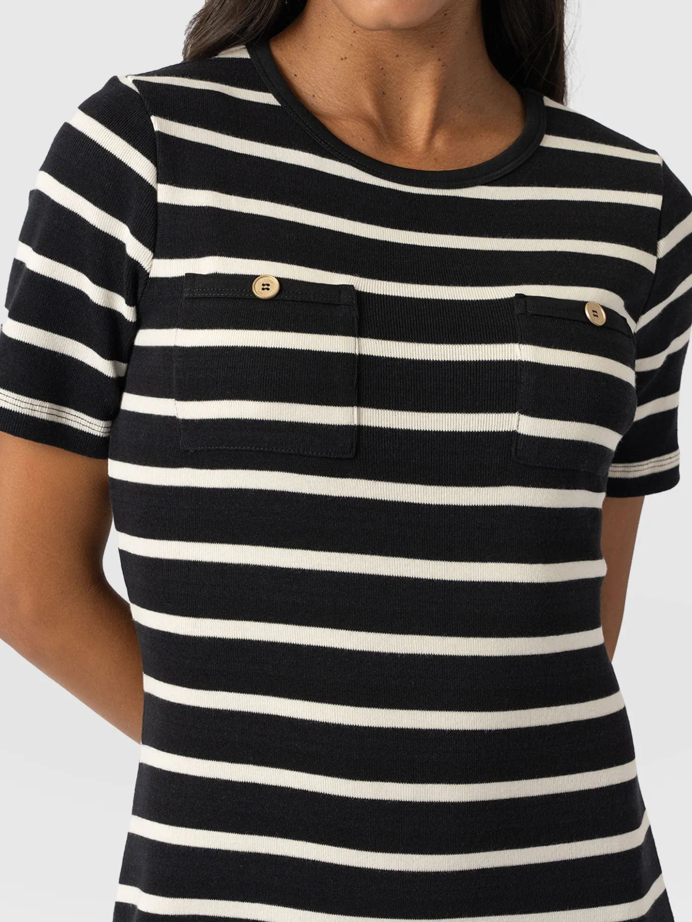 Dresses|Saint and Sofia Helena T-Shirt Dress - Stripe
