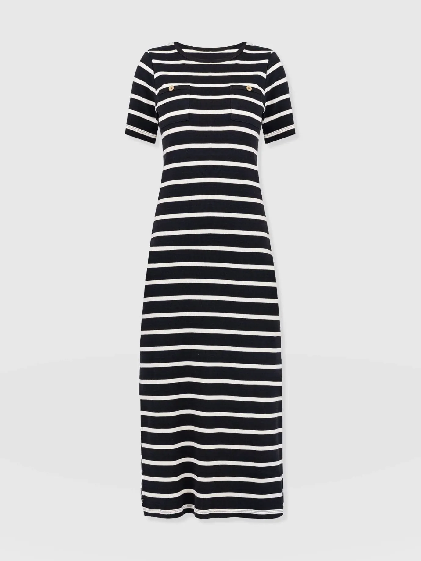 Dresses|Saint and Sofia Helena T-Shirt Dress - Stripe