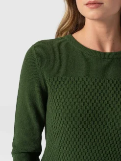 Knitwear|Sweaters|Saint and Sofia Honeycomb Rib Sweater - Green
