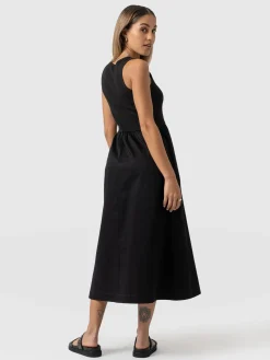 Dresses|Saint and Sofia Ivy Full Skirt Sleeveless Dress - Black
