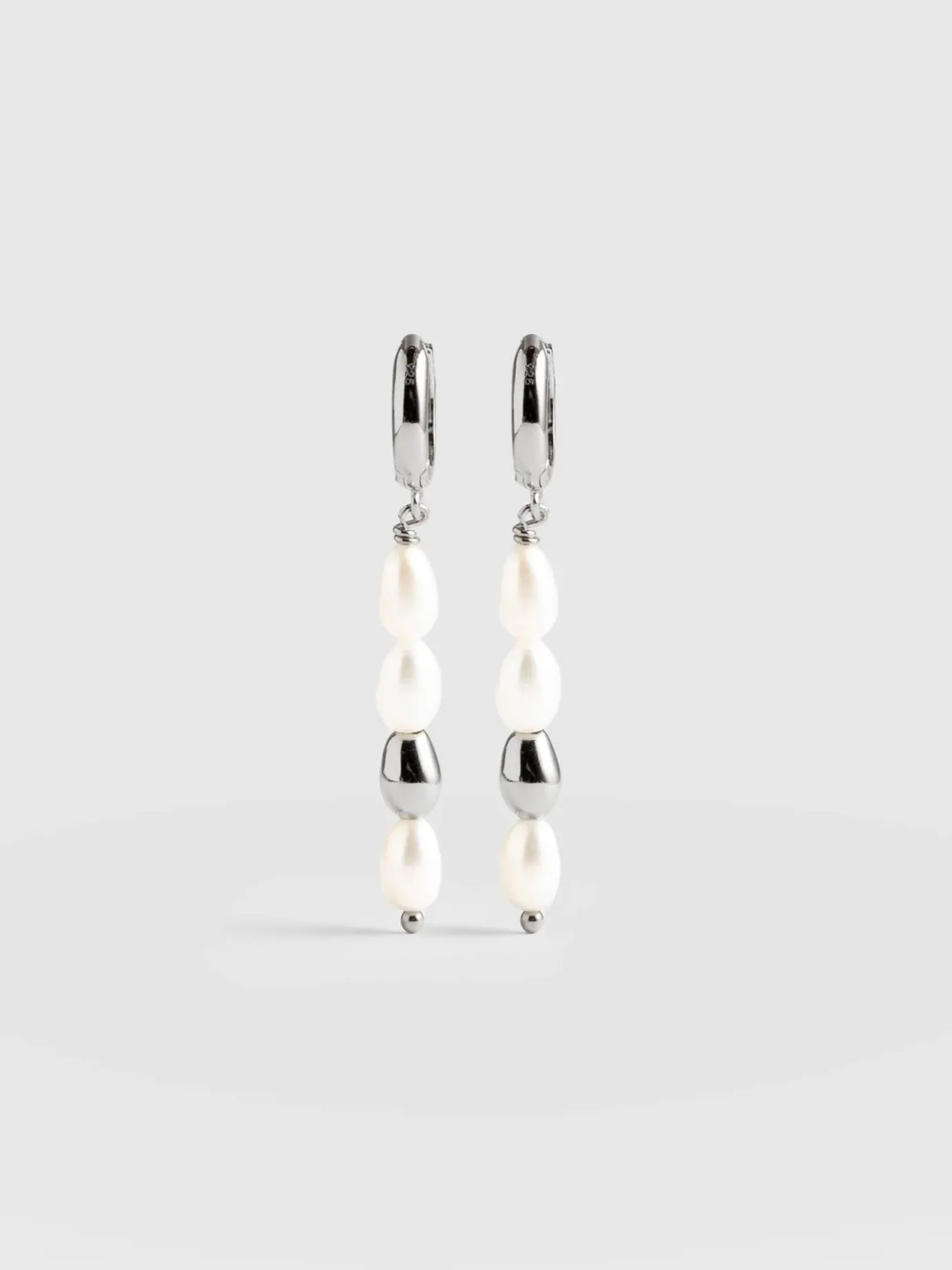 Jewelry|Saint and Sofia Jacqueline Pearl Drop Earrings - Silver