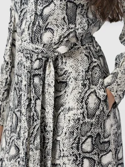 Dresses|Saint and Sofia Jacqueline Shirt Dress - Cream Snake
