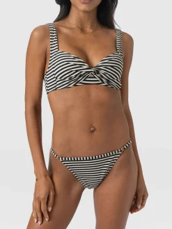Swimwear|Saint and Sofia Jesse Twist Front Bikini Top - Stripe