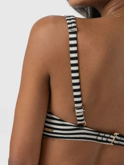 Swimwear|Saint and Sofia Jesse Twist Front Bikini Top - Stripe