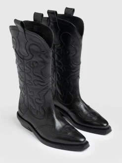 Boots|Shoes|Saint and Sofia Kansas Western Boot - Black