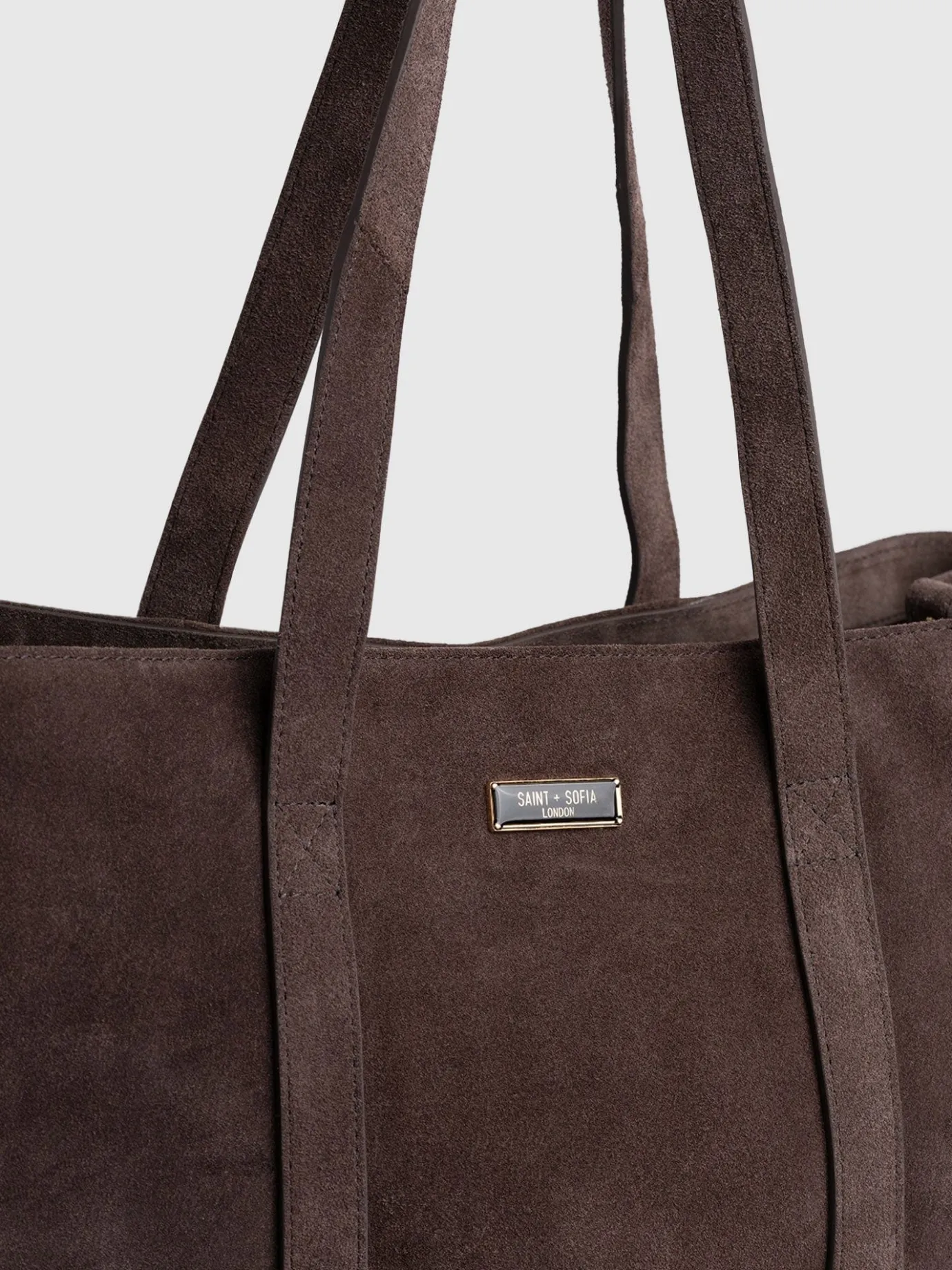 Tote Bags|Leather Bags|Saint and Sofia Kara Shopper Bag - Brown