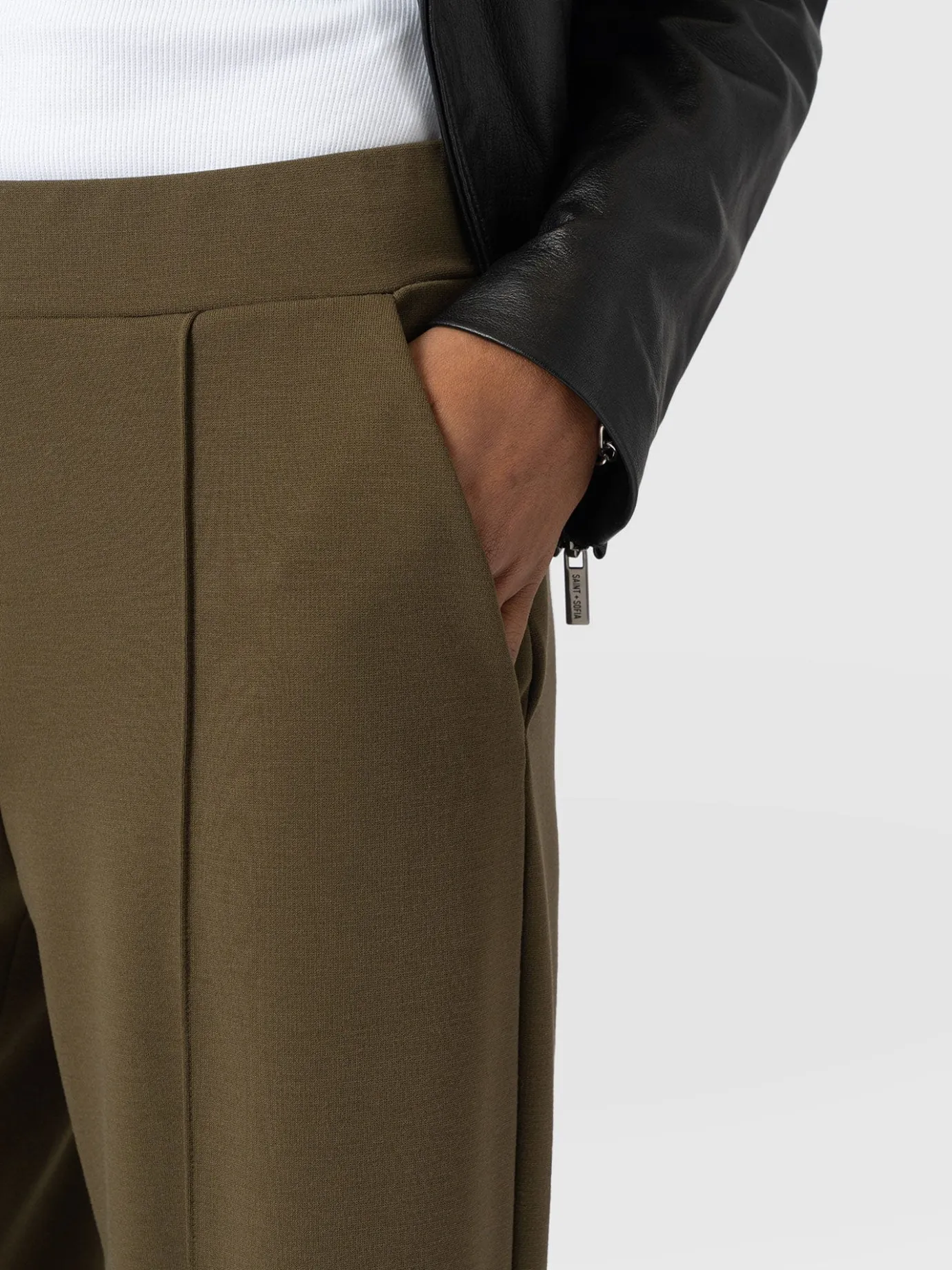 Pants|Saint and Sofia Keller Wide Leg Pant - Khaki